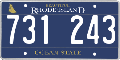 RI license plate 731243