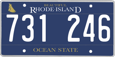 RI license plate 731246