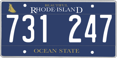 RI license plate 731247