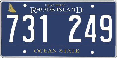 RI license plate 731249