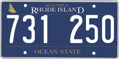 RI license plate 731250