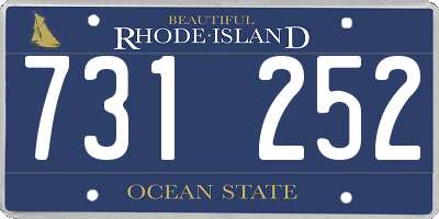 RI license plate 731252