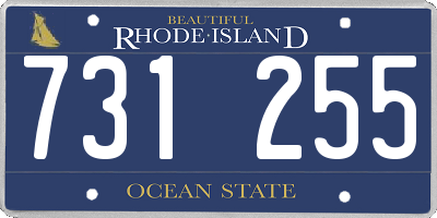 RI license plate 731255