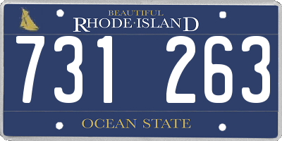 RI license plate 731263