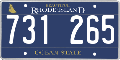 RI license plate 731265