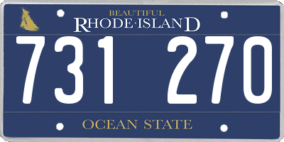 RI license plate 731270