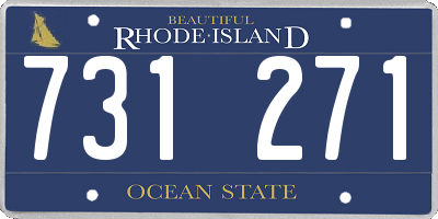 RI license plate 731271