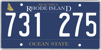 RI license plate 731275