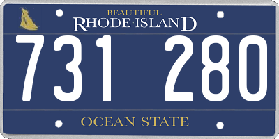RI license plate 731280