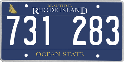 RI license plate 731283