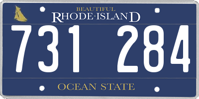 RI license plate 731284