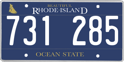 RI license plate 731285
