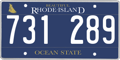 RI license plate 731289