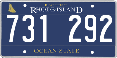 RI license plate 731292