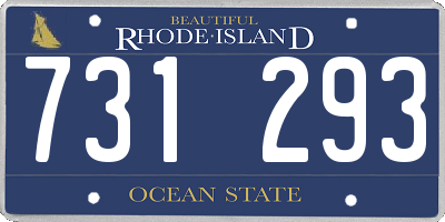 RI license plate 731293