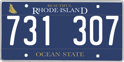 RI license plate 731307