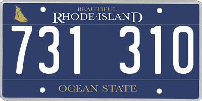 RI license plate 731310