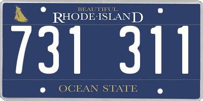 RI license plate 731311