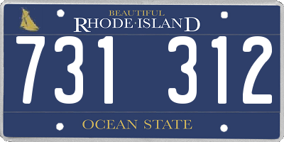 RI license plate 731312