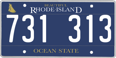 RI license plate 731313