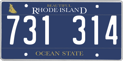 RI license plate 731314