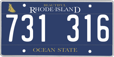 RI license plate 731316