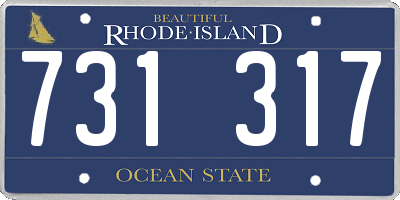 RI license plate 731317