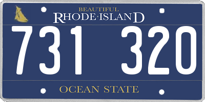 RI license plate 731320