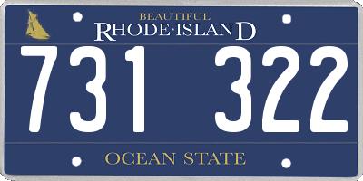 RI license plate 731322