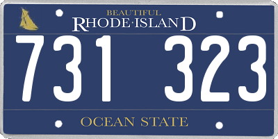 RI license plate 731323