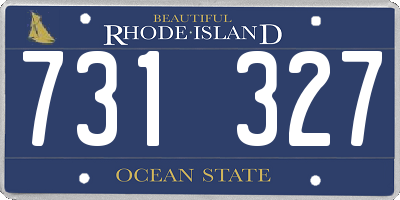 RI license plate 731327