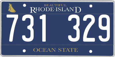 RI license plate 731329