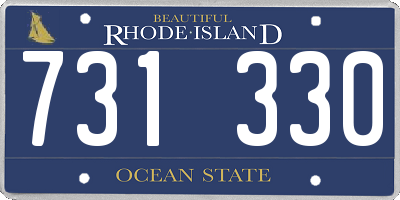 RI license plate 731330