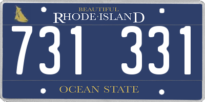RI license plate 731331