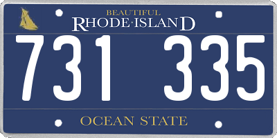 RI license plate 731335