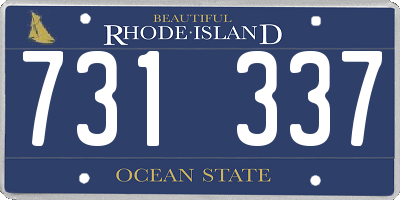 RI license plate 731337