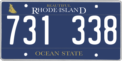 RI license plate 731338