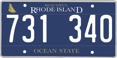 RI license plate 731340