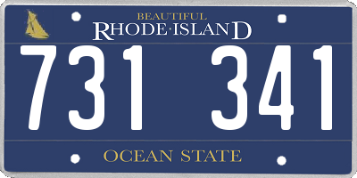 RI license plate 731341