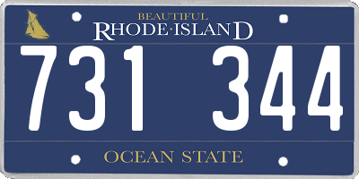 RI license plate 731344