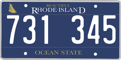 RI license plate 731345