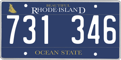 RI license plate 731346