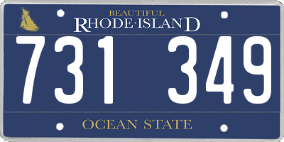 RI license plate 731349