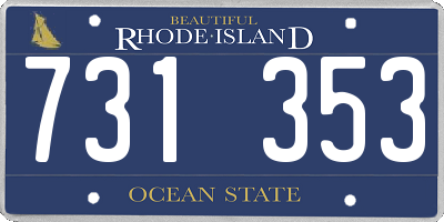 RI license plate 731353