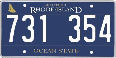 RI license plate 731354