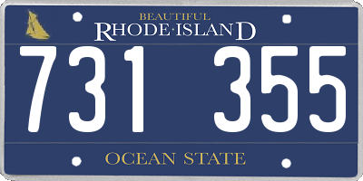 RI license plate 731355