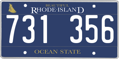 RI license plate 731356