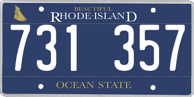 RI license plate 731357