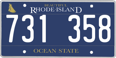 RI license plate 731358