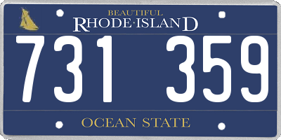 RI license plate 731359